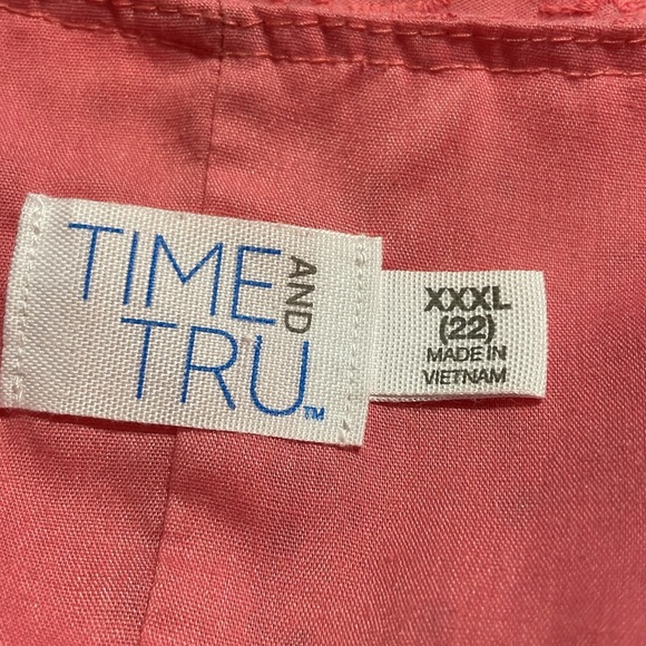 Time & Tru Pink Eyelet Ruffle Dress - Picture 5 of 11